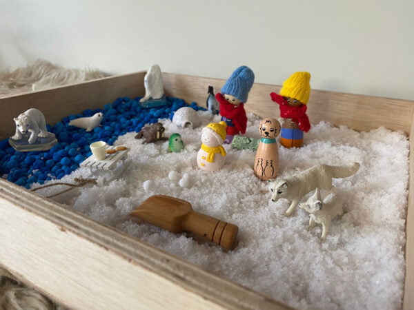 Sensorische box winter + boekje + bundels + audioversies + vertalingen + lege achtergronden + speeltray - Afbeelding 3